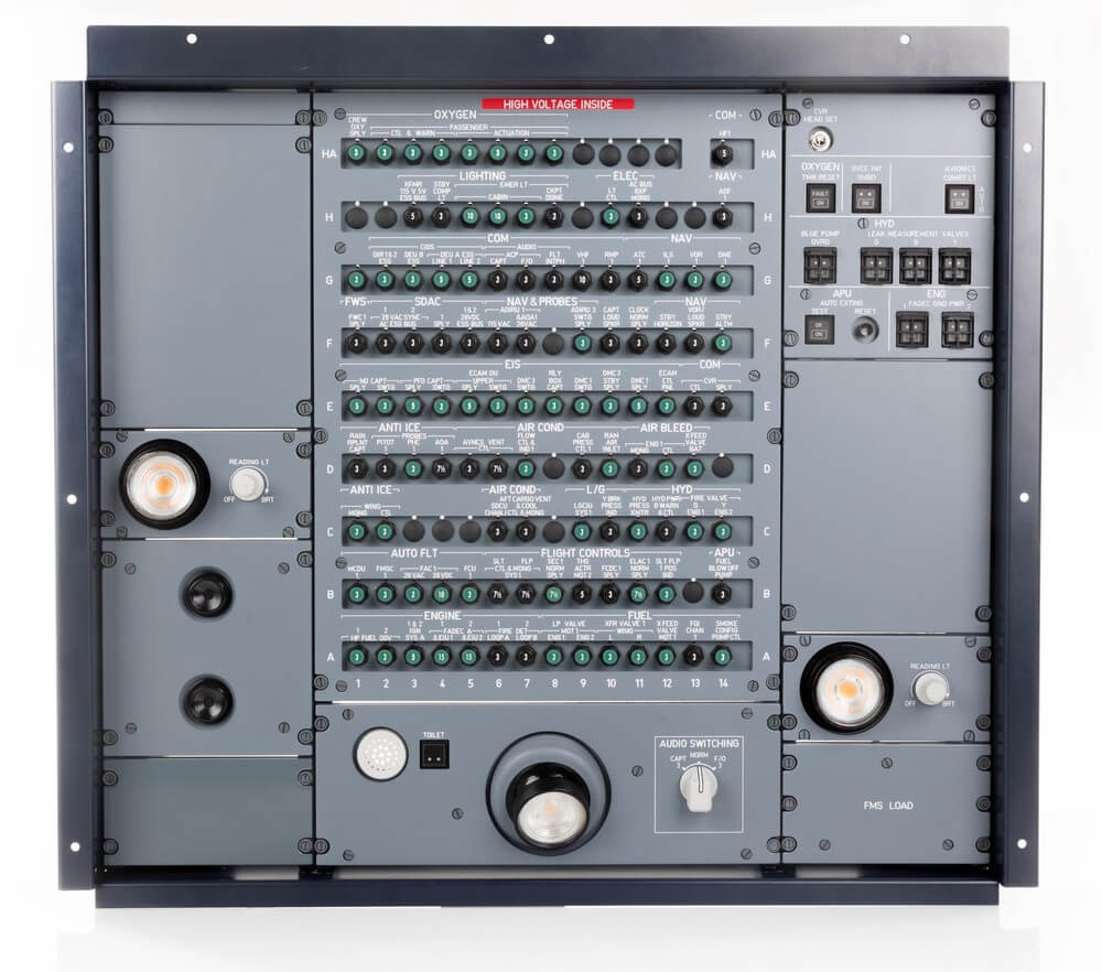 FSC A320 AFT OVERHEAD PANEL FRONT